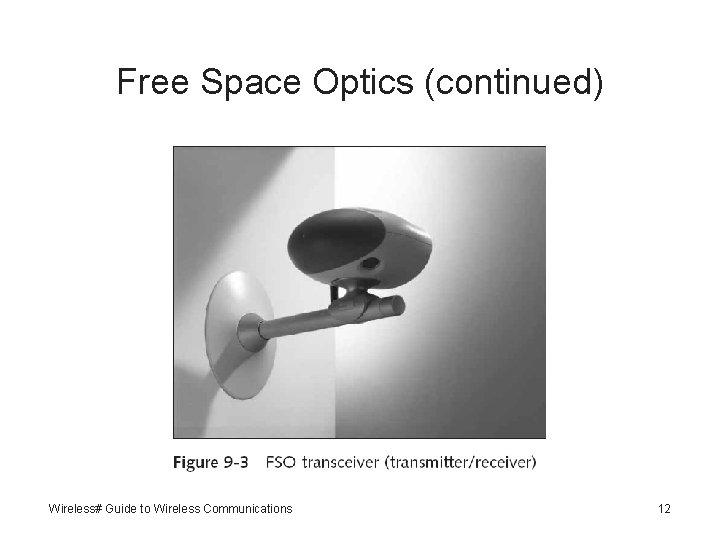 Free Space Optics (continued) Wireless# Guide to Wireless Communications 12 