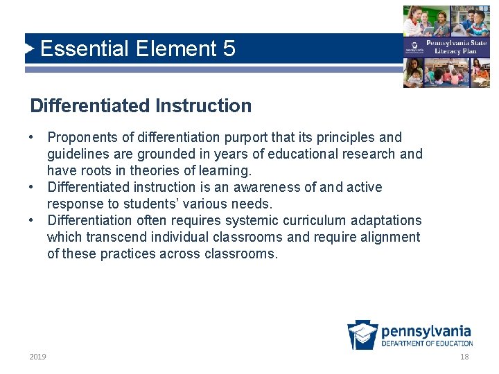 Essential Element 5 Differentiated Instruction • Proponents of differentiation purport that its principles and Essential Element 5 Differentiated Instruction • Proponents of differentiation purport that its principles and