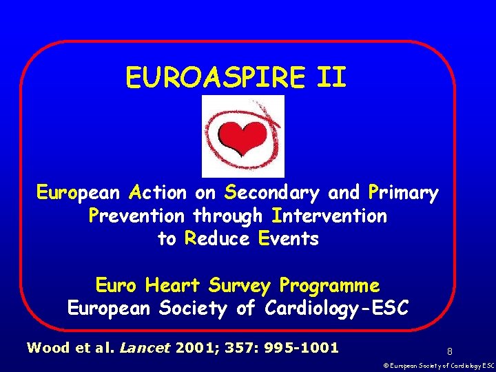 EUROASPIRE II European Action on Secondary and Primary Prevention through Intervention to Reduce Events