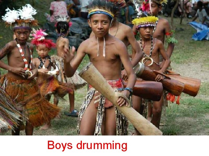 Boys drumming 