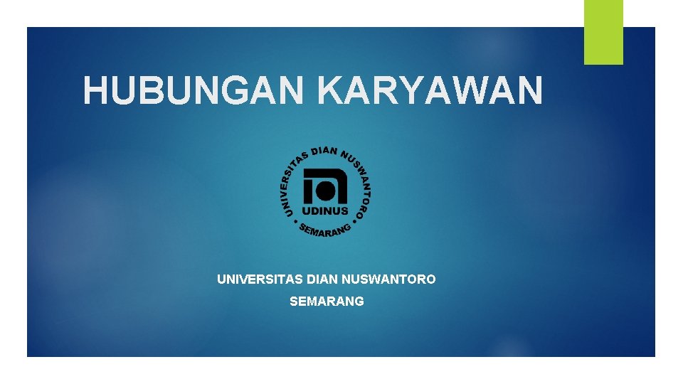 HUBUNGAN KARYAWAN UNIVERSITAS DIAN NUSWANTORO SEMARANG 