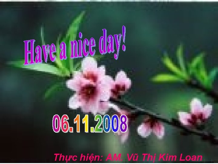 Thực hiện: AM. Vũ Thị Kim Loan 