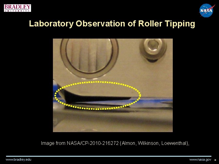 Laboratory Observation of Roller Tipping Image from NASA/CP-2010 -216272 (Almon, Wilkinson, Loewenthal), www. bradley. Laboratory Observation of Roller Tipping Image from NASA/CP-2010 -216272 (Almon, Wilkinson, Loewenthal), www. bradley.