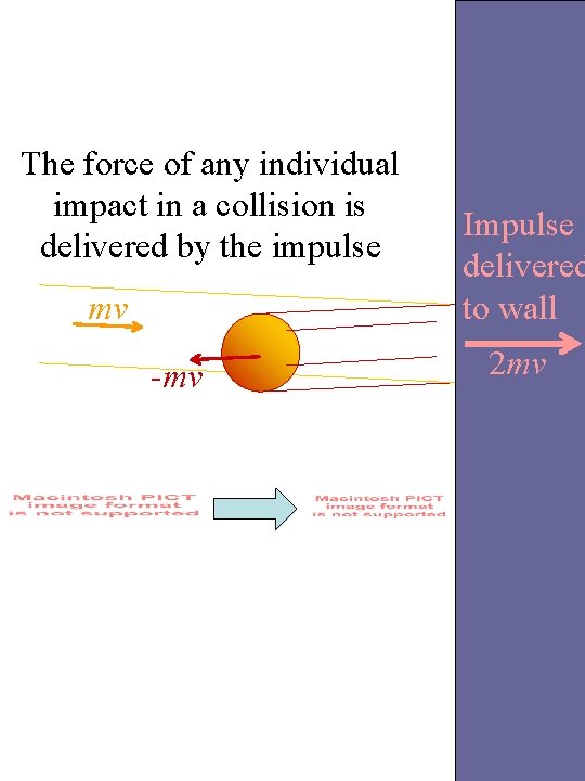The force of any individual impact in a collision is delivered by the impulse The force of any individual impact in a collision is delivered by the impulse