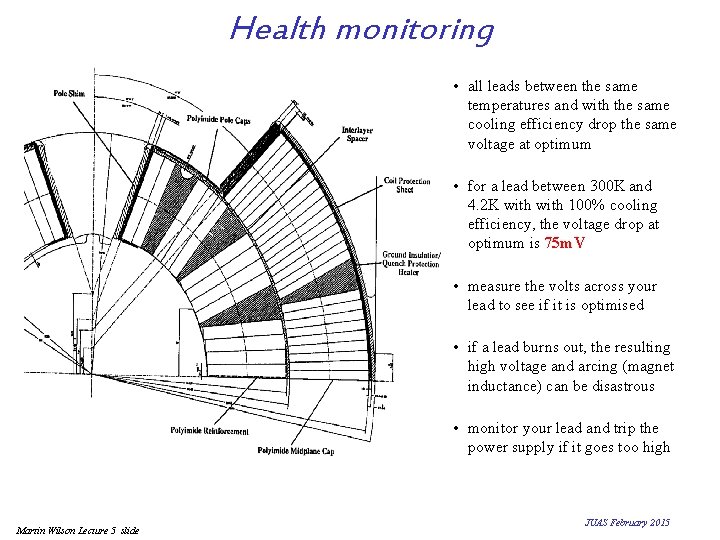 Health monitoring • all leads between the same temperatures and with the same cooling