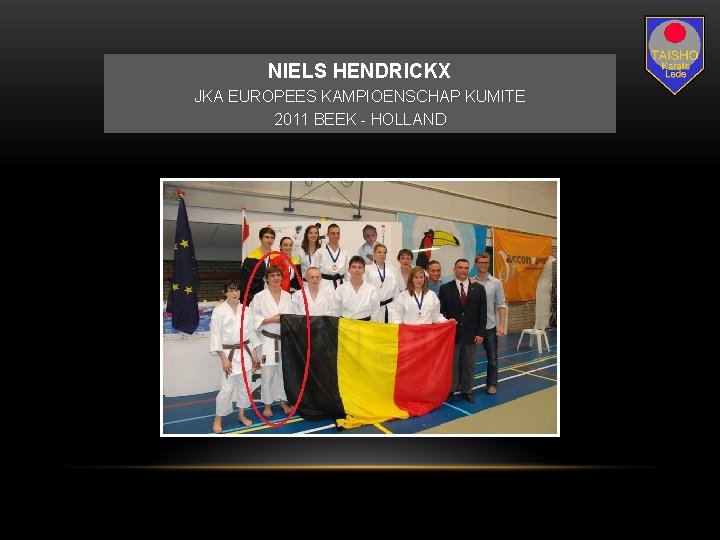 NIELS HENDRICKX JKA EUROPEES KAMPIOENSCHAP KUMITE 2011 BEEK - HOLLAND 