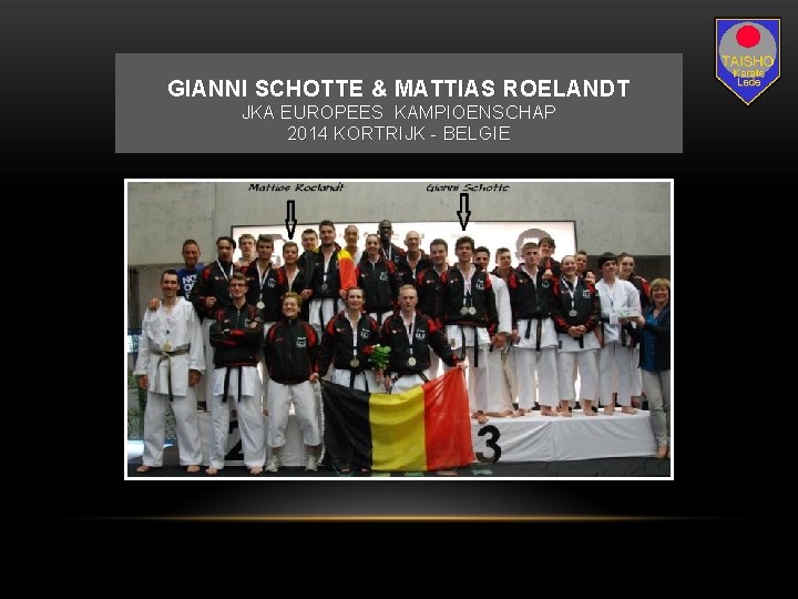 GIANNI SCHOTTE & MATTIAS ROELANDT JKA EUROPEES KAMPIOENSCHAP 2014 KORTRIJK - BELGIE 