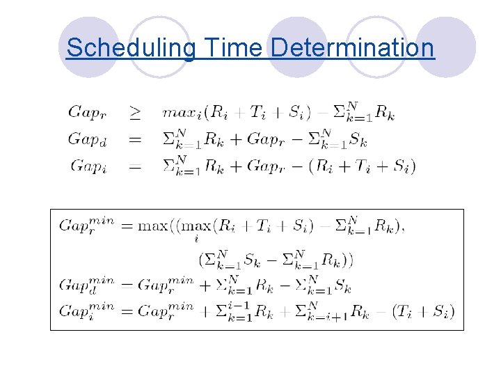 Scheduling Time Determination 