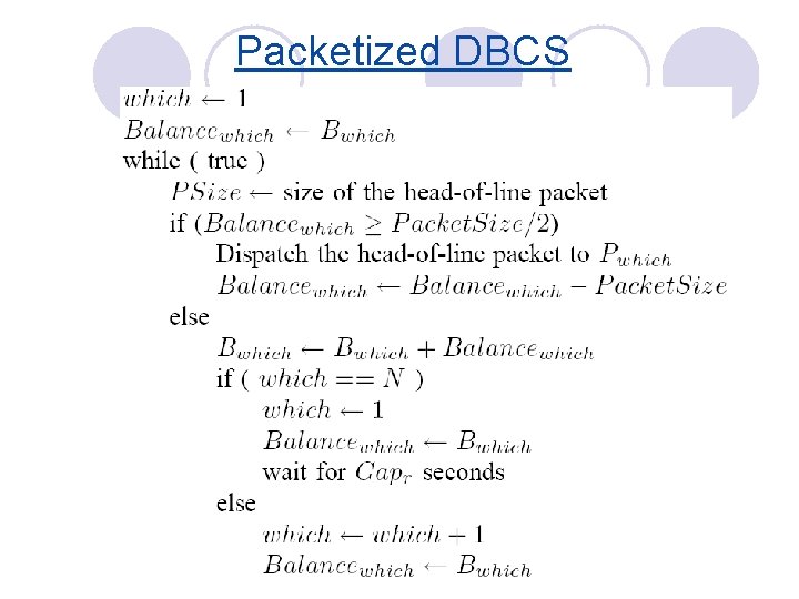 Packetized DBCS 