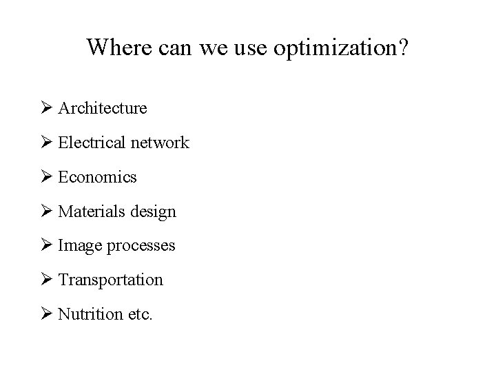 Chapter Five Lecture 6 Optimization in Power System