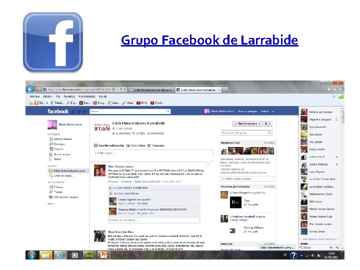 Grupo Facebook de Larrabide 