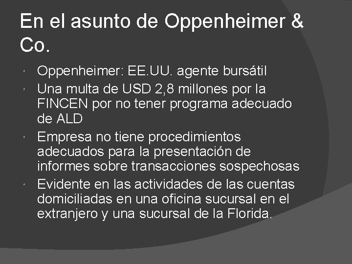 En el asunto de Oppenheimer & Co. Oppenheimer: EE. UU. agente bursátil Una multa