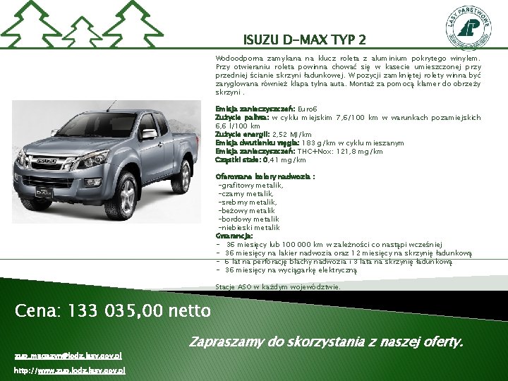 ISUZU D-MAX TYP 2 Wodoodporna zamykana na klucz roleta z aluminium pokrytego winylem. Przy