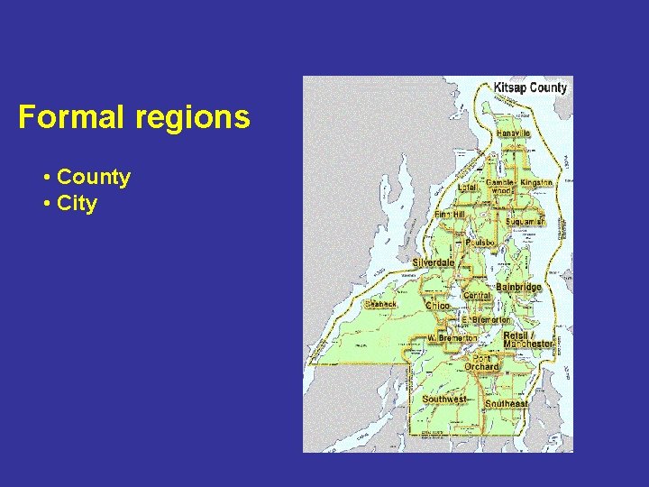 Formal regions • County • City 