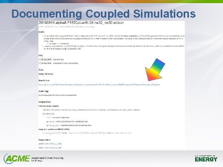 Documenting Coupled Simulations 