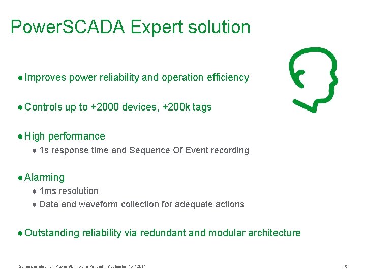 Power. SCADA Expert solution ● Improves power reliability and operation efficiency ● Controls up