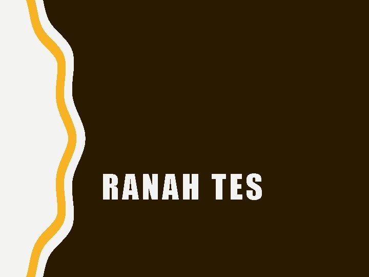 RANAH TES 