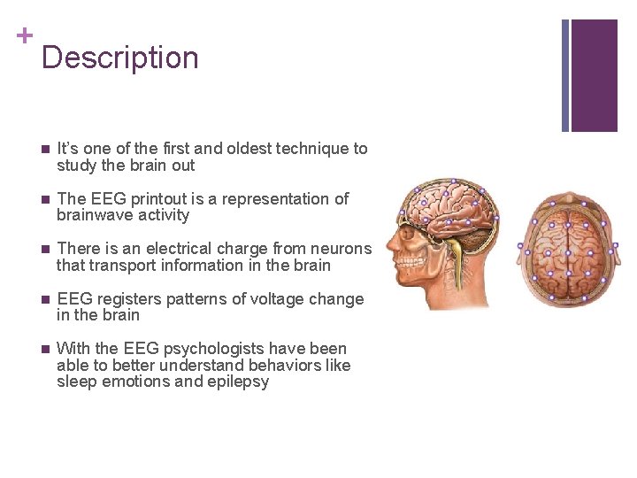 + Description n It’s one of the first and oldest technique to study the