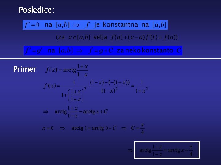 Posledice: Primer 