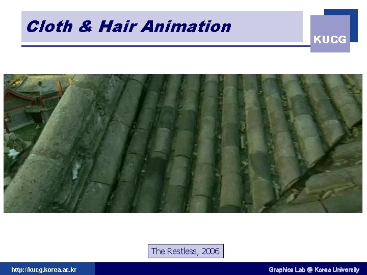 Cloth & Hair Animation KUCG The Restless, 2006 http: //kucg. korea. ac. kr Graphics