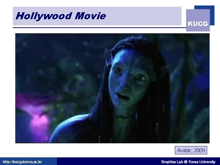 Hollywood Movie KUCG Avatar, 2009 http: //kucg. korea. ac. kr Graphics Lab @ Korea