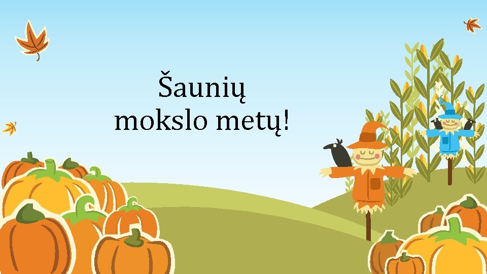 Šaunių mokslo metų! 