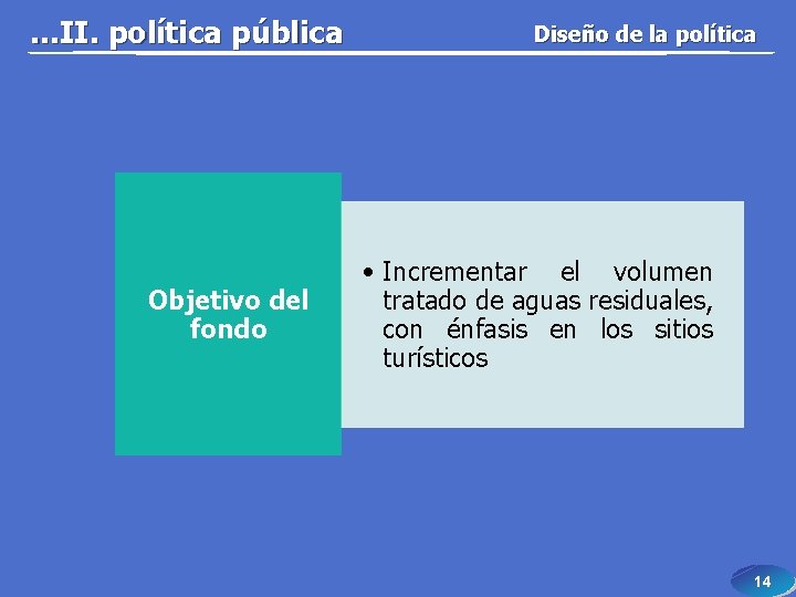 . . . II. política pública Objetivo del fondo Diseño de la política •