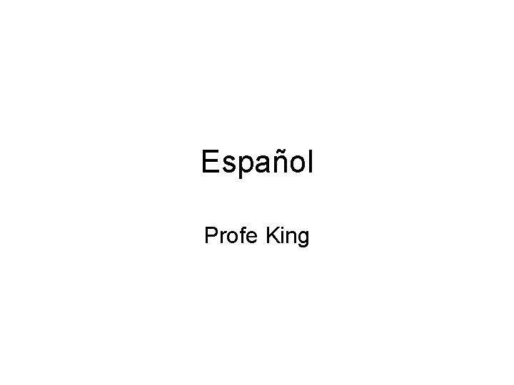 Español Profe King 