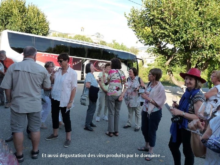 Et aussi dégustation des vins produits par le domaine … 