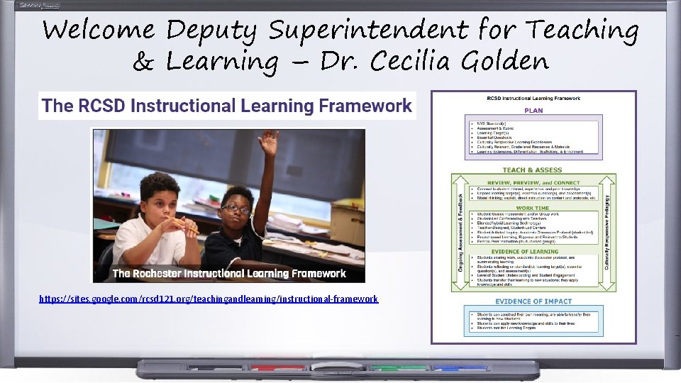 Welcome Deputy Superintendent for Teaching & Learning – Dr. Cecilia Golden https: //sites. google.