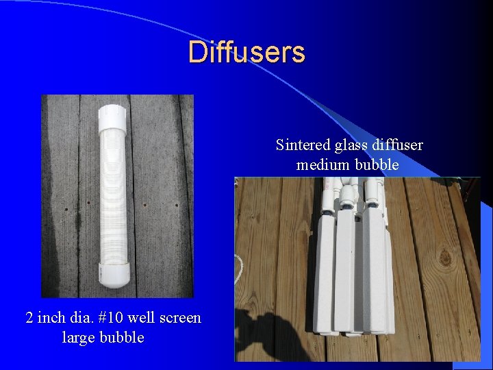 Diffusers Sintered glass diffuser medium bubble 2 inch dia. #10 well screen large bubble