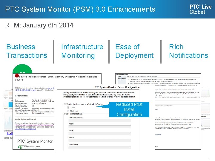 PTC System Monitor (PSM) 3. 0 Enhancements RTM: January 6 th 2014 Business Transactions