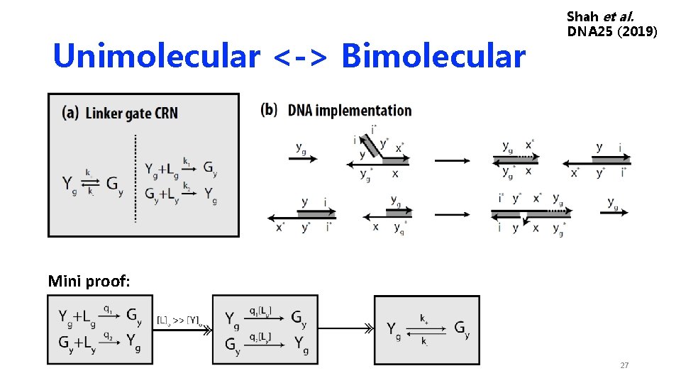 Unimolecular <-> Bimolecular Shah et al. DNA 25 (2019) Mini proof: 27 Unimolecular <-> Bimolecular Shah et al. DNA 25 (2019) Mini proof: 27