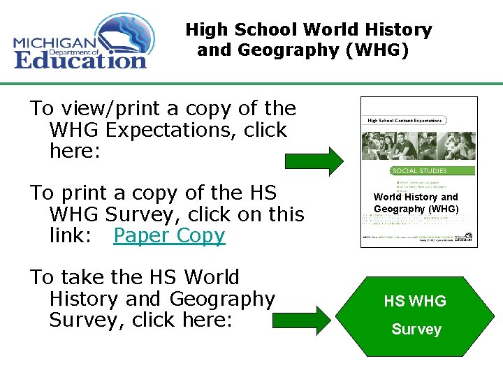 High School World History and Geography (WHG) To view/print a copy of the WHG High School World History and Geography (WHG) To view/print a copy of the WHG