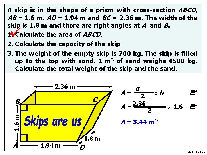 C 1. 6 m B A A= B+b xh 2 2. 36 + 1.