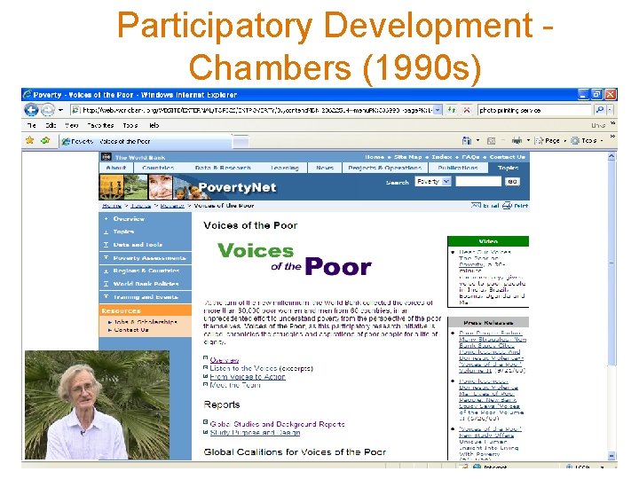 Participatory Development Chambers (1990 s) 