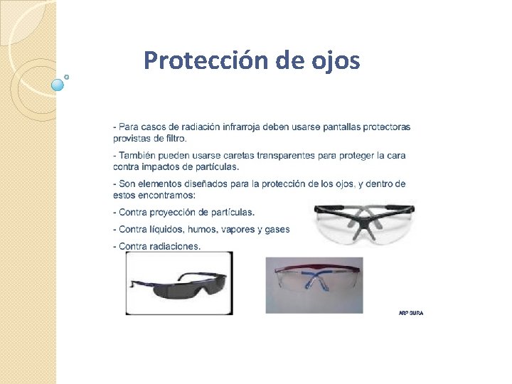 Protección de ojos 