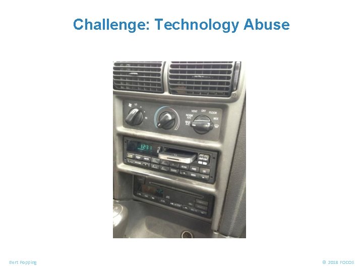 FOOD ALLERGENS Challenge: Technology Abuse Bert Popping © 2018 FOCOS 