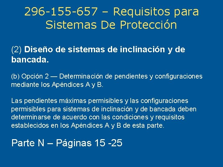 296 -155 -657 – Requisitos para Sistemas De Protección (2) Diseño de sistemas de