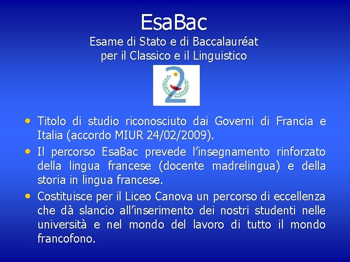 Esa. Bac Esame di Stato e di Baccalauréat per il Classico e il Linguistico