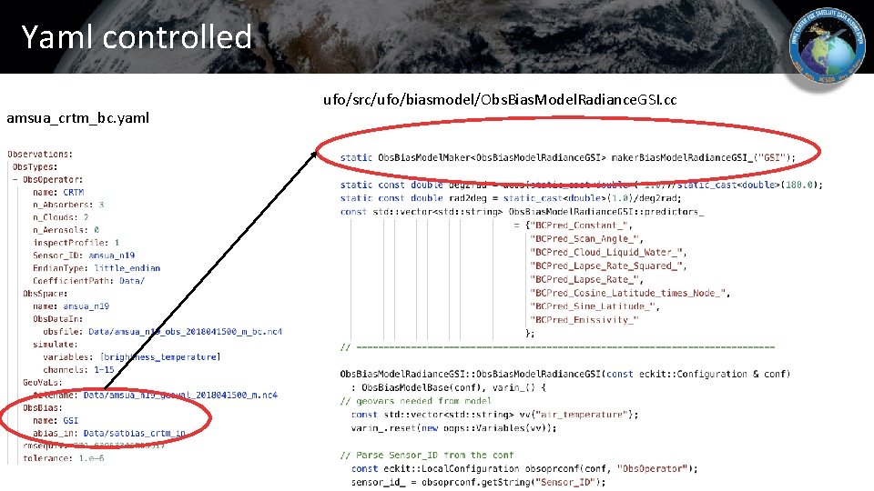 Yaml controlled amsua_crtm_bc. yaml ufo/src/ufo/biasmodel/Obs. Bias. Model. Radiance. GSI. cc 