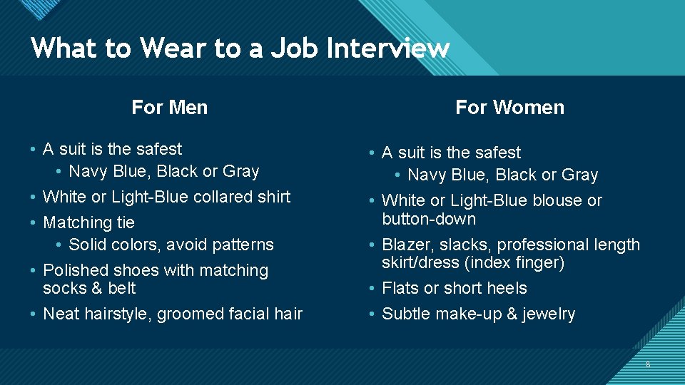 Click edit Master style. Interview Whattoto Wear totitle a Job For Men • A