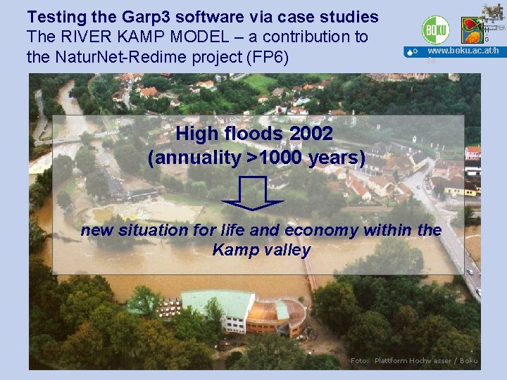 Testing the Garp 3 software via case studies The RIVER KAMP MODEL – a