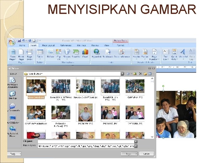 MENYISIPKAN GAMBAR 