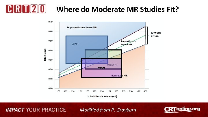 Where do Moderate MR Studies Fit? CTSN Modified from P. Grayburn 