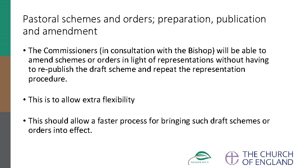 Pastoral schemes and orders; preparation, publication and amendment • The Commissioners (in consultation with