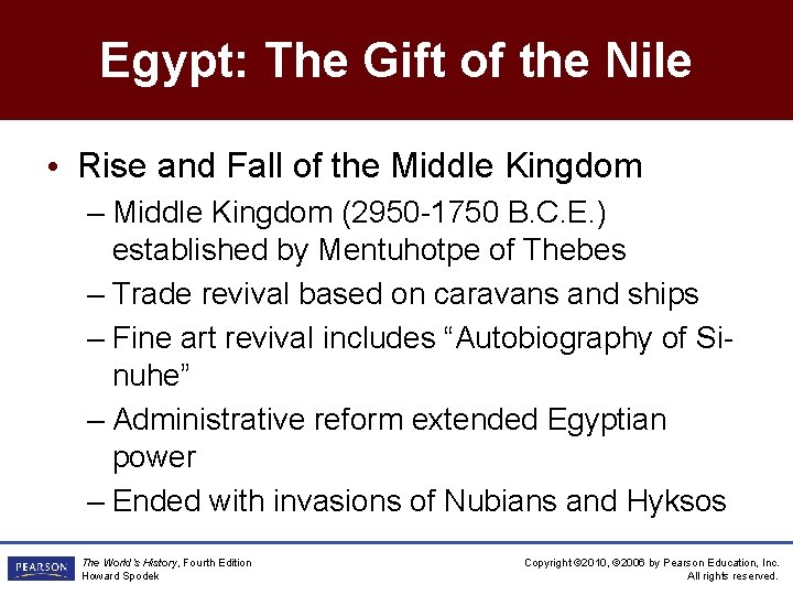 Egypt: The Gift of the Nile • Rise and Fall of the Middle Kingdom
