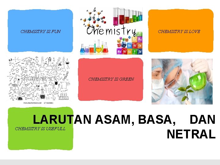 CHEMISTRY IS FUN CHEMISTRY IS LOVE CHEMISTRY IS GREEN LARUTAN ASAM, BASA, DAN NETRAL