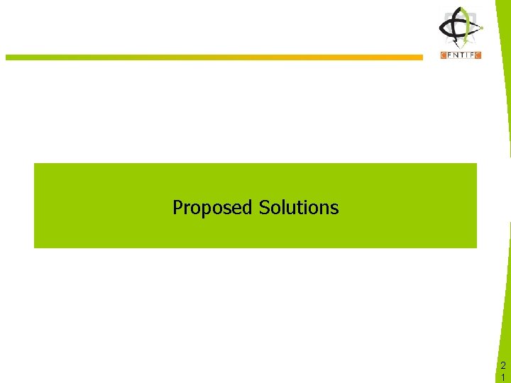 Proposed Solutions 2 1 