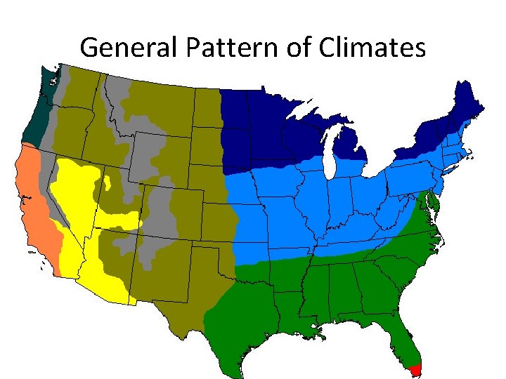 General Pattern of Climates 